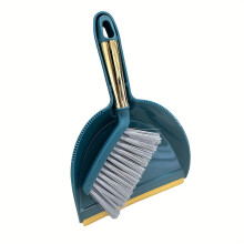 (Green) Juego multifuncional de escoba y recogedor, minijuego de escoba y recogedor para el hogar, cepillo-Pala de plástico,