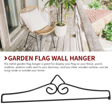 3 StüCk Garten Flagge Wand AufhäNger Pulver Beschichtetes Eisen Banner Halter Flaggen Halter Halterung für Flaggen Kalender HandtüCher Dekoration