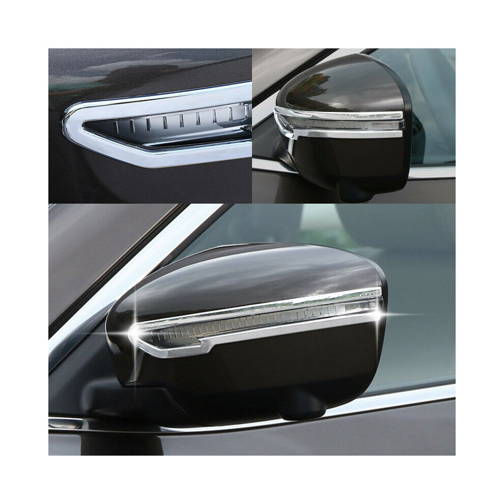 Chrome Side Rearview Mirror Cover Trim Molding Strip Decoration For Qashqai X-Trail Murano Rogue Pathfinder Light 6033190537173
