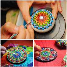 45 PCS Mandala Dotting Tools Set, Stencil Painting Arts Supplies Tools Kits Including Stencil Templates, Easel