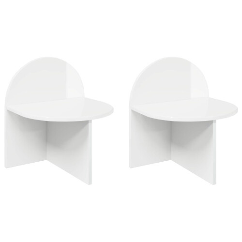 VidaXL vidaXL Bedside Table 2 pcs High Gloss White 40 x 35.5 x 45.5 cm 2