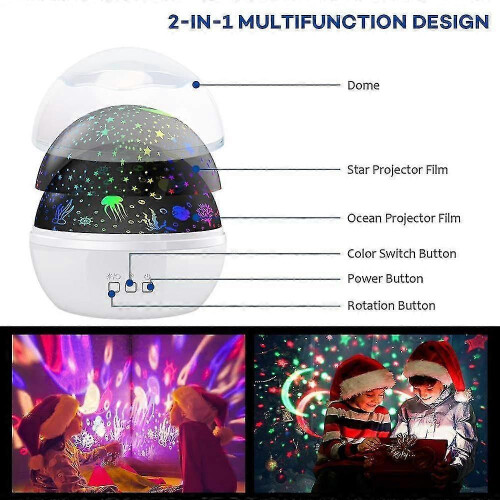 Proyector de cielo estrellado LED, luz nocturna 2