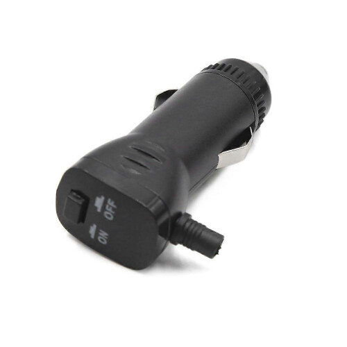 Autohaux Μαύρο 12V 24V Πρίζα Αναπτήρα Αυτοκινήτου Διακόπτης On Off Βύσμα Μετ 1