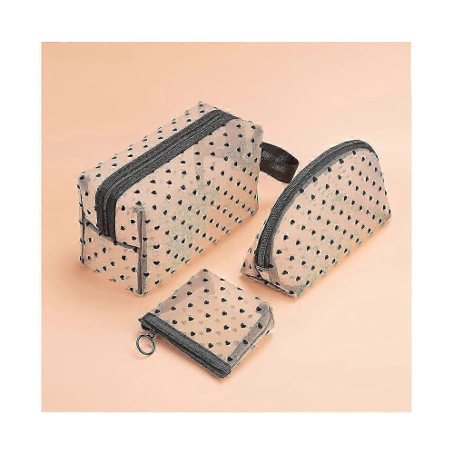 3pcs cosmetic bag (1 small square bag + 2 medium triangle + 3 medium semicircle) 2