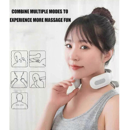 Μασάζ αυχένα Neuro Pulse με θερμότητα Shiatsu για ανακούφιση από τον πόνο γ 2