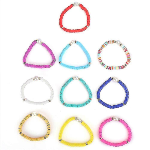 Για 10 τεμάχια βραχιόλι Faux Pearl Πολύχρωμο μοντέρνο γυναικείο βραχιόλ 2