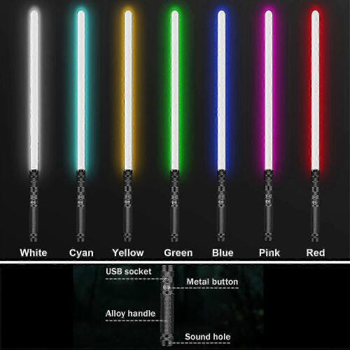 Ενήλικες Παιδιά Φωτόσαμπερ Λέιζερ Ξίφος Rgb 7 Χρώματα Μεταβλητό Φαινό 1