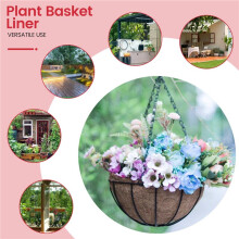2 StüCk Runder Ersatzliner für HäNgenden Korb, 12 Zoll Kokosfaser Pflanzen Korbliner für Garten Pflanzer Blumen Topf