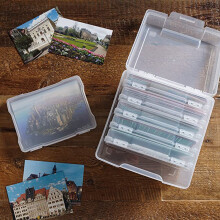 5X7 inch Photos Cases and Clear Keeper with Buckle Design 6 Inner Cases Plastic Storage Container Box B