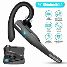 Trucker Wireless Bluetooth 5.1 Earphone Headset Earbud cu microfon dublu și anulare a zgomotului