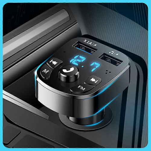Πομπός FM αυτοκινήτου Bluetooth 5.0 Ασύρματο κιτ αυτοκινήτου Handsfree Διπλός 1