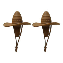Rolha de silicone para garrafa de vinho, 2 unidades, chapéu de cowboy, tampa vedante vermelha, para conservar o vinho ab