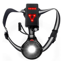 Luz Peitoral LED Recarregável por USB, 70 Graus de Ajuste, 3 Modos, Impermeável e Segura para Corrida Noturna e Uso Desp