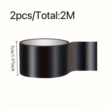 (Black, 2pcs) En lekvrije flexibele tape met sterke lijm.Geschikt voor huizen, campers, daken, leidingen en zwembaden.Gemaakt van