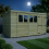 14 x 9 Pent Shed Tanalised (Double Door, With Windows) 3