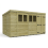 14 x 9 Pent Shed Tanalised (Double Door, With Windows) 2