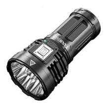 Lanterna tática recarregável por USB, 8 LED, ultra luminosa, 12000000 lm, para exterior e emergência