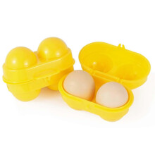 Suporte para Ovos em Plástico com 2 Compartimentos, Reutilizável e Portátil para Camping, Piqueniques, Churrasco e Camin