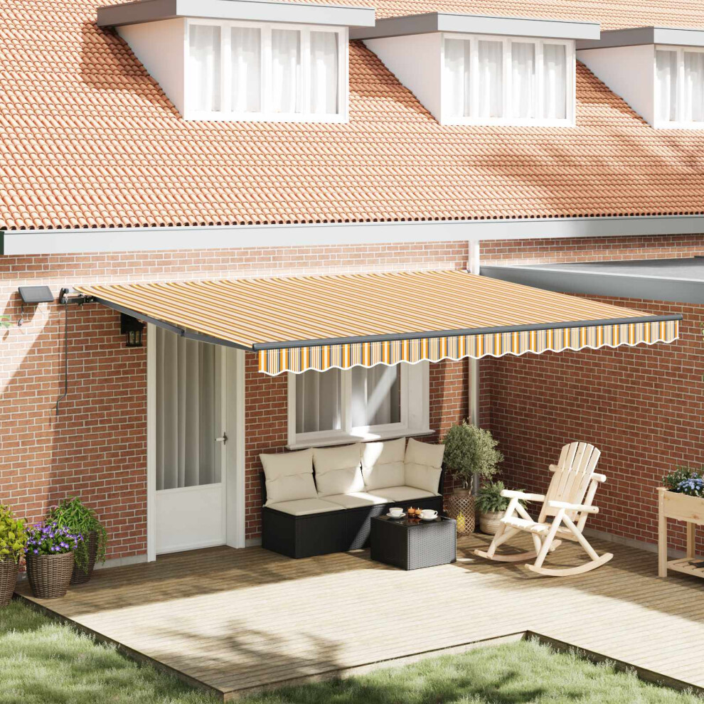 Vidaxl Retractable Awning Multicolour 450 X 350 Cm