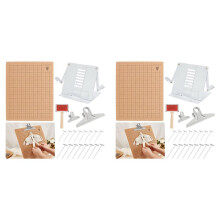 2X Macrame Board Set, Macrame Board and Metal Adjustable Stand, Macrame Supplies Double Sided Grid Macrame Project Board