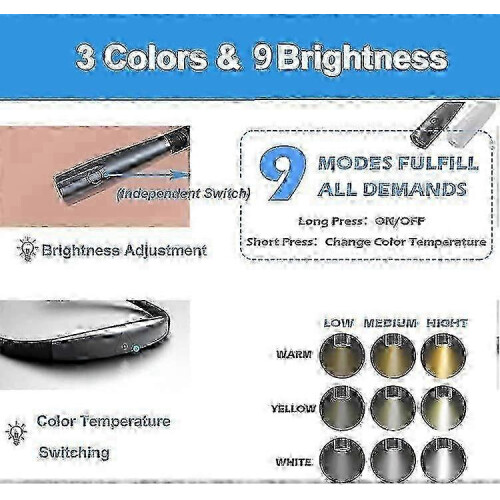2026 Suitable Rechargeable Neck Mounted Reading Light, Bedside Reading Light, 3 Colors Foldable 1