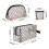 3pcs cosmetic bag (1 small square bag + 2 medium triangle + 3 medium semicircle) 4
