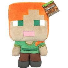 Minecraft Plush Stuffed Alex Pillow Buddy - Kids Super Soft Polyester Microfiber, 16 inch (Official Product)