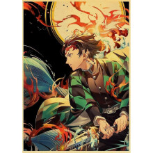 Dvbqqwe 5d Anime Diamond Painting Kits for Adults, Demon Slayer Diamond Art Paint with Diamonds, Diy Painting Kit Paint By Number with Gem Art Drill A