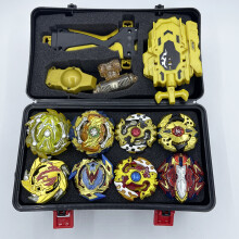 (D SET) Kreisel Burst Arena Spielzeugset Gold Beyblade Burst mit Launcher und Aufbewahrungsbox Bayblade