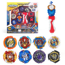(C) Spinning Top Burst Arena Toys Set Gold Bey Blades Burst Surge Set & Fusion Gyro Launcher Bayblade