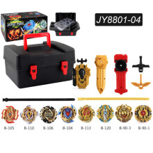 (JY8801-04) Blay Blade Metal Fusion Toupie Burst Set mit 8 goldenen Kreiseln und Drahtlinealantennen