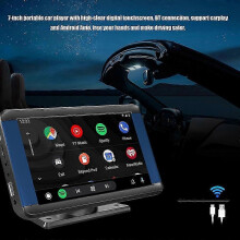 7-tums bilstereo BT MP5-spelare FM-radiomottagare med Carplay Android Auto stöd för USB/TF-kort/AUX-ingång handsfree-sam