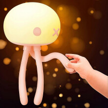 Cute Kids Night Light for Baby Toddler Teens, Dimmable Rechargeable Silicone Bedside Lamp with Flexible Tripod, Kawaii Nursery Night Lights for Breast