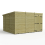12 x 10 Pent Shed Tanalised (Double Door, No Windows) 2