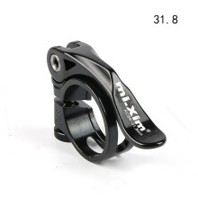 (31,8 mm, schwarz) Neue Fahrrad-Sattelstützenklemme 31,8/34,9 mm, ultraleicht, Aluminium, Schnellspanner,