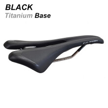 (Schwarze Titanbasis) Ultraleichter MTB-Faltsattel mit Titanbasis, EVO PU-Hohlpolsterung, atmungsaktiv,