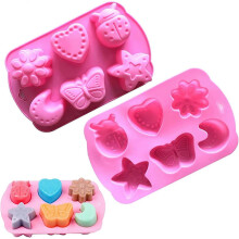 2 Pack Animals Flower Heart Shapes Silicone Candy Lovely Mold Various Butterfly Moon Forest Theme?Chocolate Fondant Decoration for Party Tool, Ice Tra