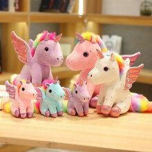 (22cm, Blue) Super Lovely Unicorn Plush Toys Cartoon Stuffed Animal Dolls Kids Birthday Home Decor Gifts
