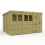 12 x 10 Pent Shed Tanalised (Single Door, With Windows) 2