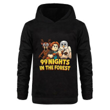 (140, B) 99 Nights In the Forest Hoodie Sweatshirt Kid Monster Horror Game Jumper Top