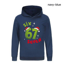 (150, blue) Santa Says 67 Hoodie Six Seven Hoodie Christmas Kids xmas Hoodie Jumper tops