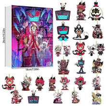 (D) Hazbin Hotel Theme Christmas Countdown Calendar Gift Box Christmas Tree Decor