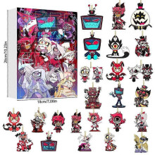 (A) Hazbin Hotel Theme Christmas Countdown Calendar Gift Box Christmas Tree Decor