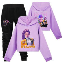 (130) new Girls KPOP Demon Hunters Hoodie Kids HUNTRX Hoody Sweatshirt Pullover Jumper Top