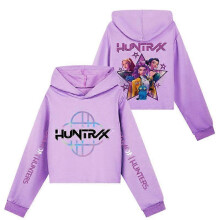 (150, purple) New Kpop Demon Hunters Hoodie Kids Huntrx Hoody Sweatshirt Pullover Jumper Top