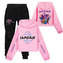 (140, pink1) New Kpop Demon Hunters Hoodie Kids Huntrx Hoody Sweatshirt Pullover Jumper Top