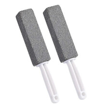 Pumice Cleaning Stone, 2 Pcs Toilet Pumice Cleaning Stone with Handle Toilet Bowl Ring Remover Cleaner Brush