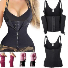 (XXXL, black) Women Zipper Body Slimming Shapewear High Waist Trainer Abdomen Belt Underwear