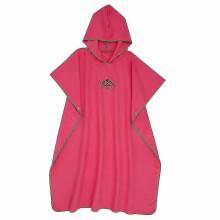 (red) Evago Beach Towel Poncho Bath Hooded Quick Dry Bathrobe Swimming Towel