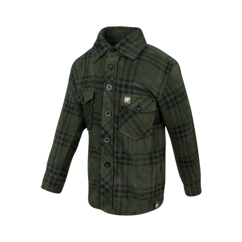 JACK PYKE JACK PYKE Junior Polar Fleece Shirt Green Check Medium 2